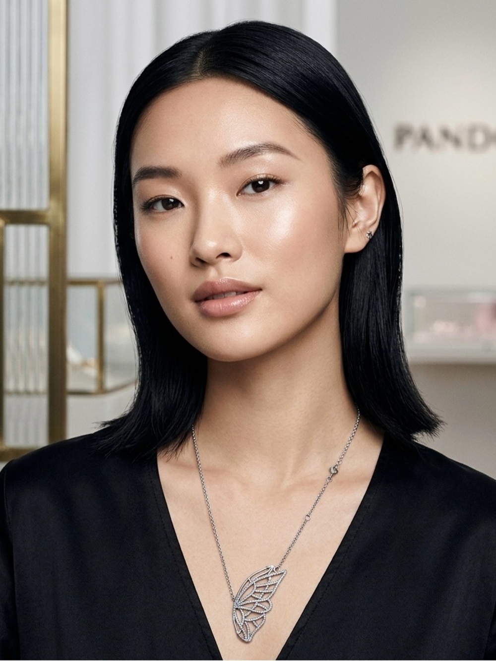 Pandora New Beginning Butterfly Necklace